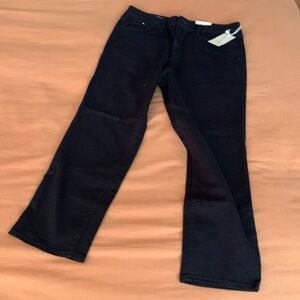 universal thread no fade black high rise slim straight size 12 nwt